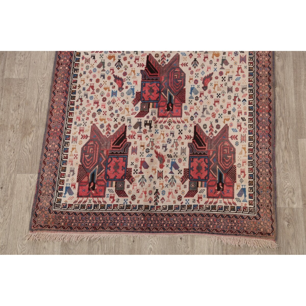 Tribal Sirjan Persian Home Decor Area Rug Wool Handmade Foyer Carpet - 4'4" x 5'10"