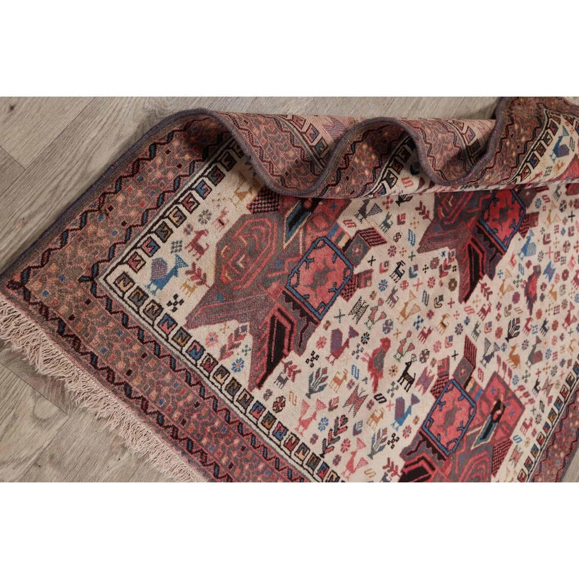 Tribal Sirjan Persian Home Decor Area Rug Wool Handmade Foyer Carpet - 4'4" x 5'10"