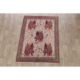 Tribal Sirjan Persian Home Decor Area Rug Wool Handmade Foyer Carpet - 4'4" x 5'10"