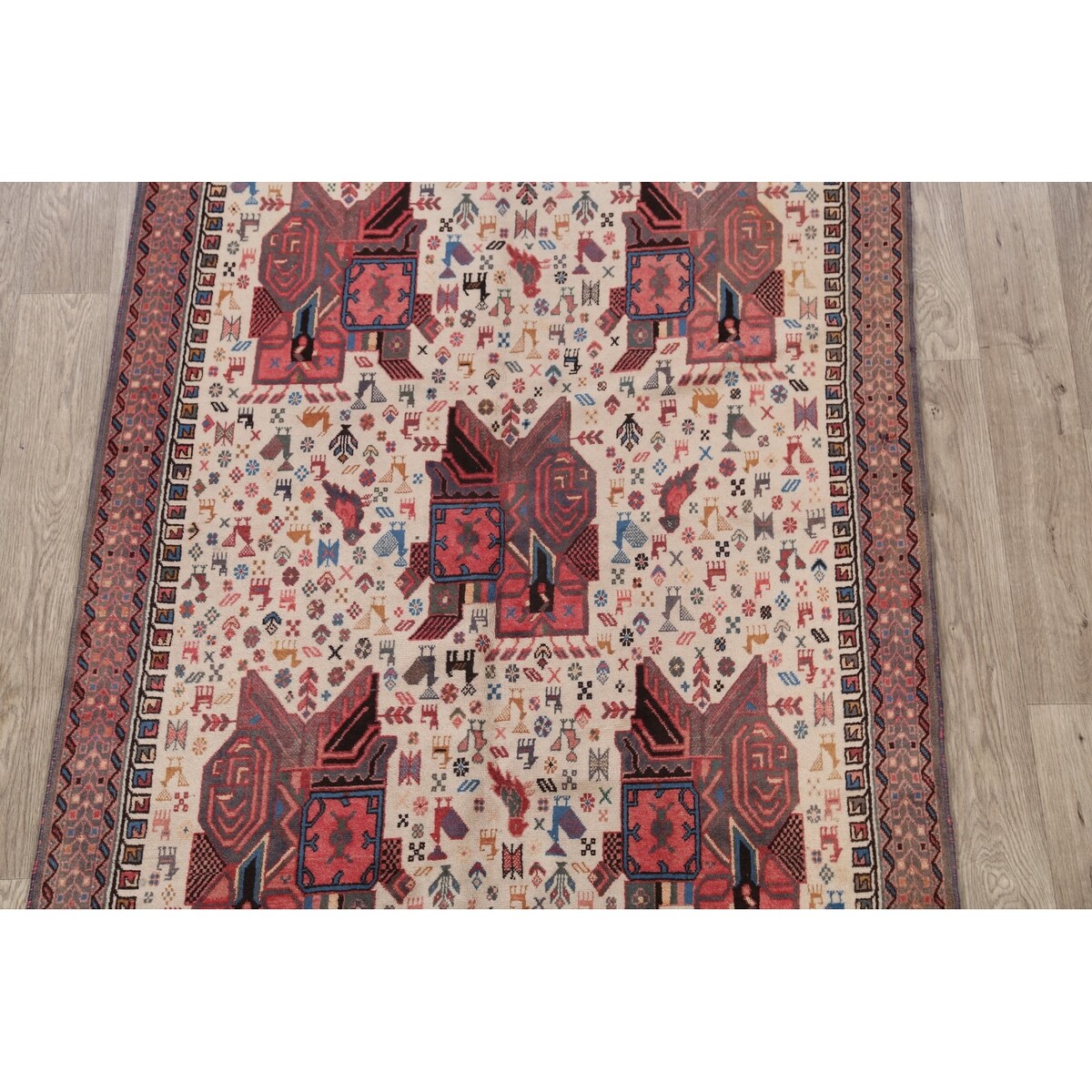 Tribal Sirjan Persian Home Decor Area Rug Wool Handmade Foyer Carpet - 4'4" x 5'10"