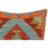 Tribal So Hand-Woven Turkish Kilim Throw Pillow 18 in. x 18 in.