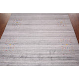 Tribal Striped Gabbeh Indian Area Rug Handmade Wool Carpet - 5'2"x 7'9"