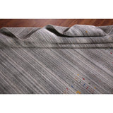 Tribal Striped Gabbeh Indian Area Rug Handmade Wool Carpet - 5'2"x 7'9"
