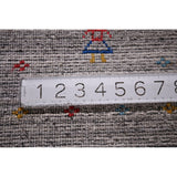 Tribal Striped Gabbeh Indian Area Rug Handmade Wool Carpet - 5'2"x 7'9"