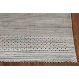 Tribal Striped Gabbeh Oriental Area Rug Handmade Wool Carpet - 5'9"x 8'1"