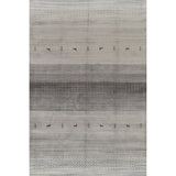 Tribal Striped Gabbeh Oriental Area Rug Handmade Wool Carpet - 5'9"x 8'1"