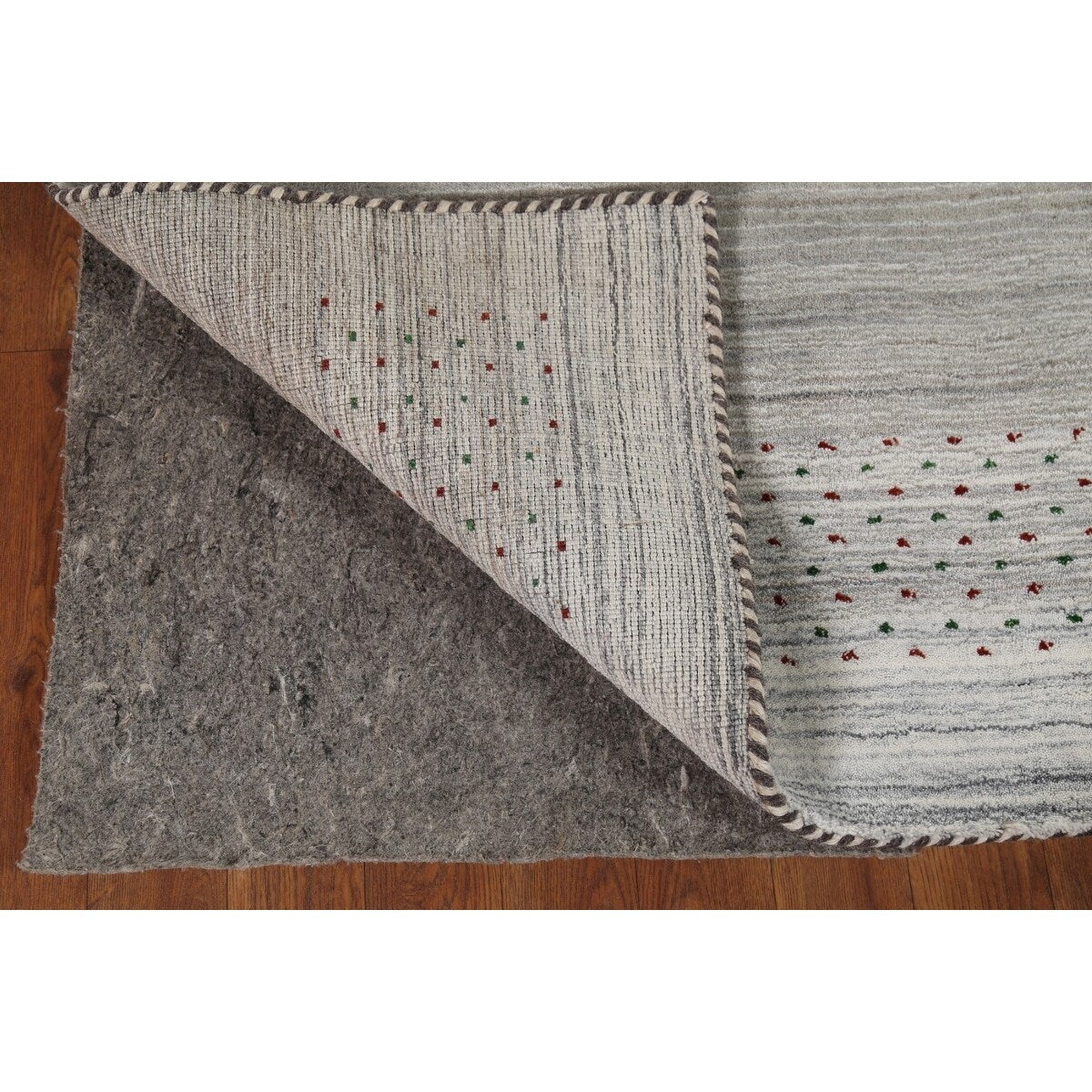 Tribal Striped Gabbeh Oriental Area Rug Handmade Wool Carpet - 5'9"x 8'1"