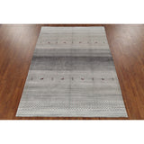 Tribal Striped Gabbeh Oriental Area Rug Handmade Wool Carpet - 5'9"x 8'1"