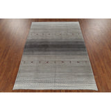 Tribal Striped Gabbeh Oriental Area Rug Handmade Wool Carpet - 5'9"x 8'1"