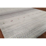 Tribal Striped Gabbeh Oriental Area Rug Handmade Wool Carpet - 5'9"x 8'1"