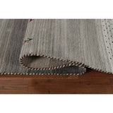 Tribal Striped Gabbeh Oriental Area Rug Handmade Wool Carpet - 5'9"x 8'1"