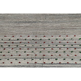 Tribal Striped Gabbeh Oriental Area Rug Handmade Wool Carpet - 5'9"x 8'1"