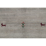 Tribal Striped Gabbeh Oriental Area Rug Handmade Wool Carpet - 5'9"x 8'1"