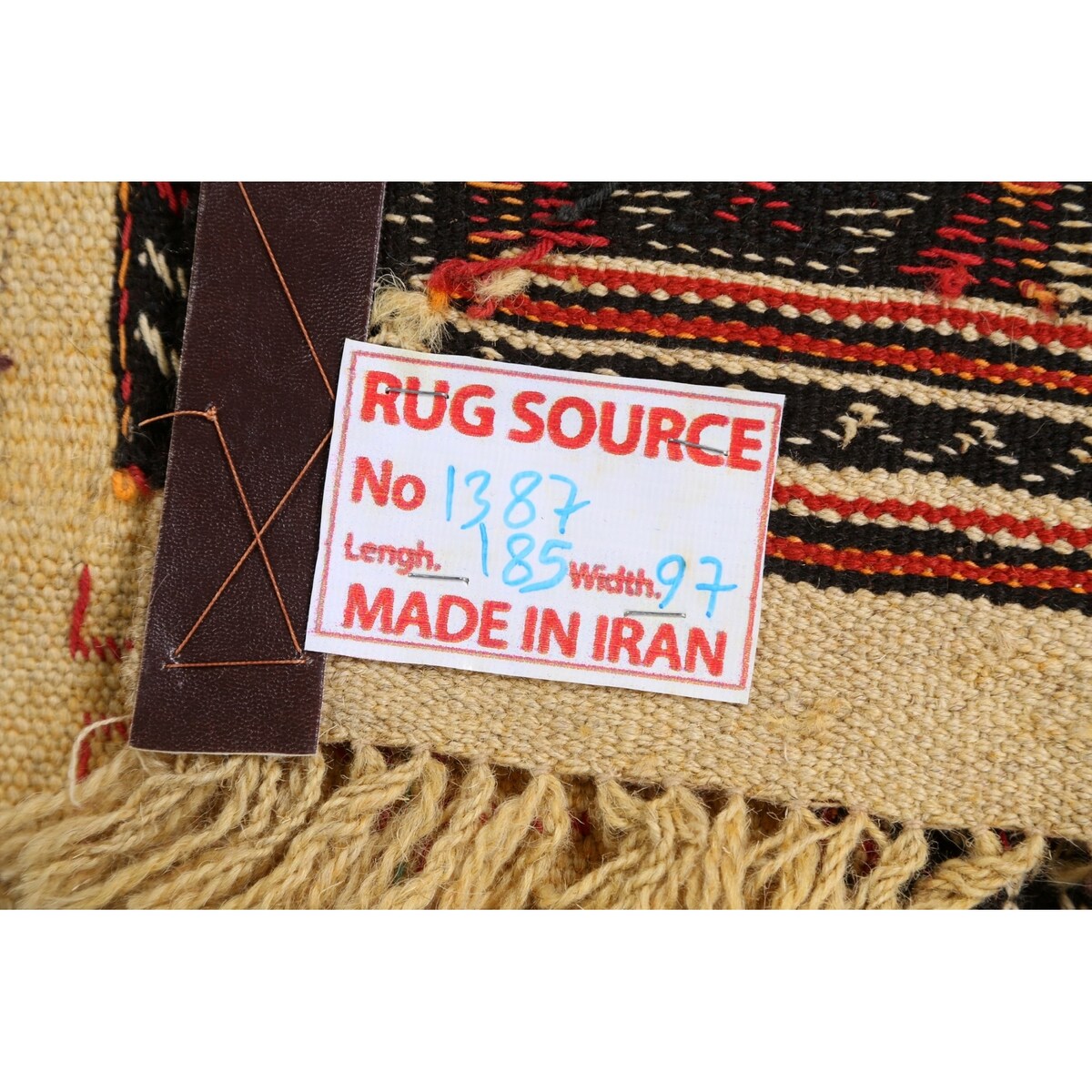 Tribal Sumak Kilim Persian Wool Area Rug Hand-Woven Kitchen Carpet - 3'2" x 6'0"