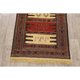 Tribal Sumak Kilim Persian Wool Area Rug Hand-Woven Kitchen Carpet - 3'2" x 6'0"