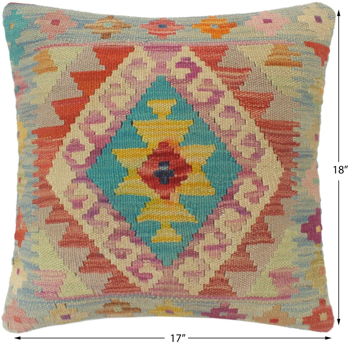 Tribal Turkish McIntyre Hand Woven Kilim Pillow