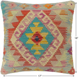 Tribal Turkish McIntyre Hand Woven Kilim Pillow