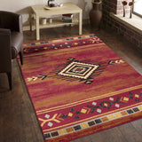 Tribes GC_YLS4002 Red Southwest Area Rug