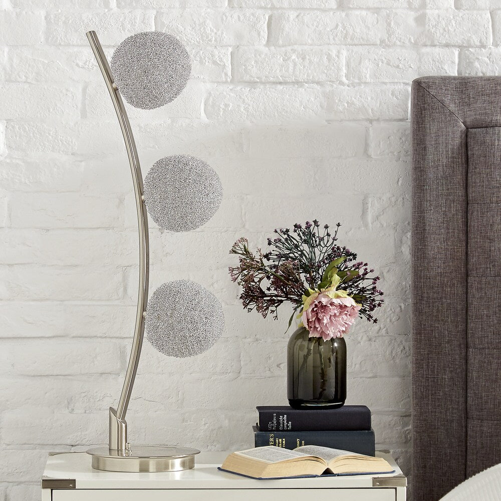 Triella Nickel Finish Table Lamp by iNSPIRE Q Bold