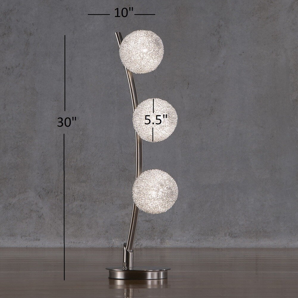 Triella Nickel Finish Table Lamp by iNSPIRE Q Bold