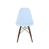 Trige Baby Blue Mid Century Side Chair Walnut Base (Set of 2)