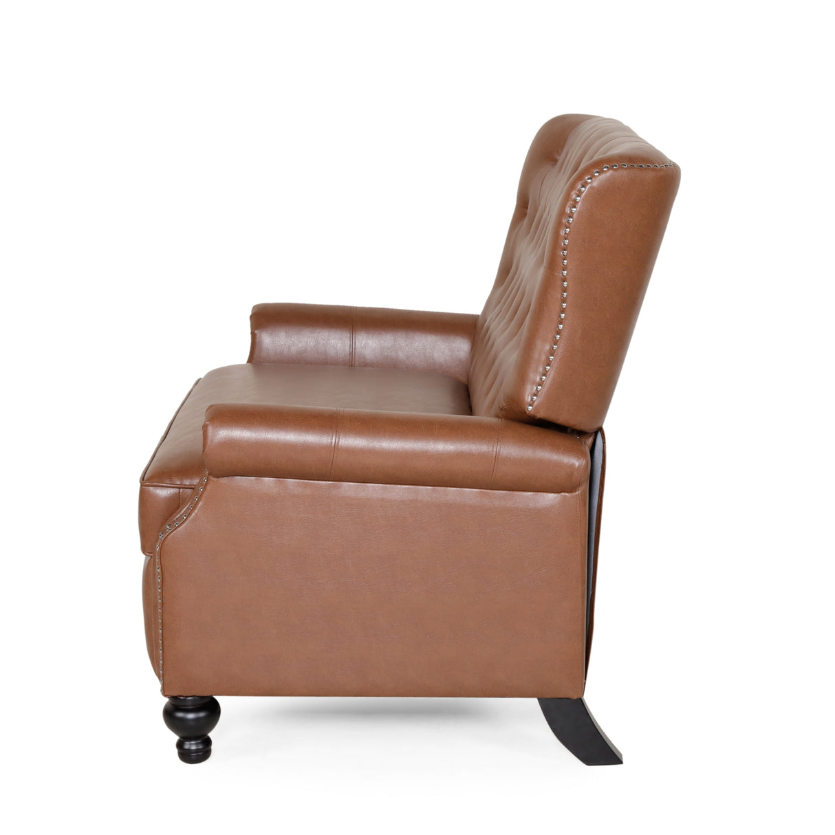Trillium Faux Leather Oversized Recliner with Nailhead Trim by Christopher Knight Home