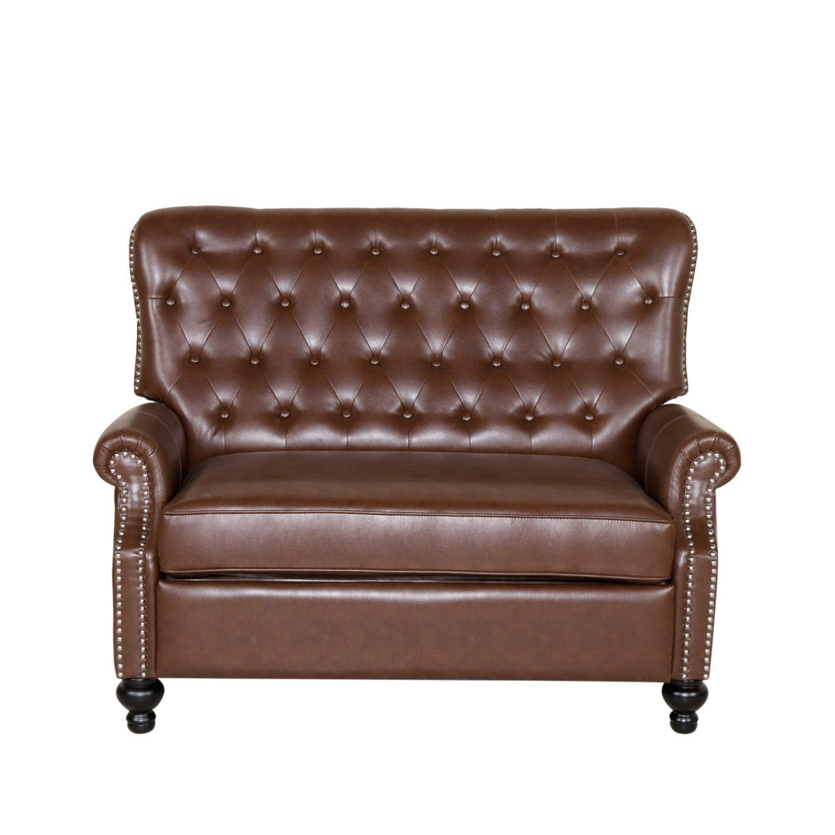 Trillium Faux Leather Oversized Recliner with Nailhead Trim by Christopher Knight Home