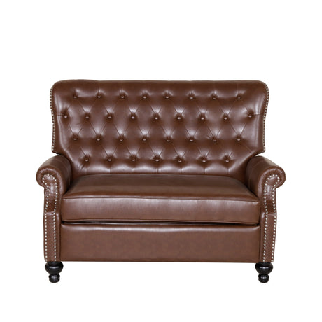 Trillium Faux Leather Oversized Recliner with Nailhead Trim by Christopher Knight Home