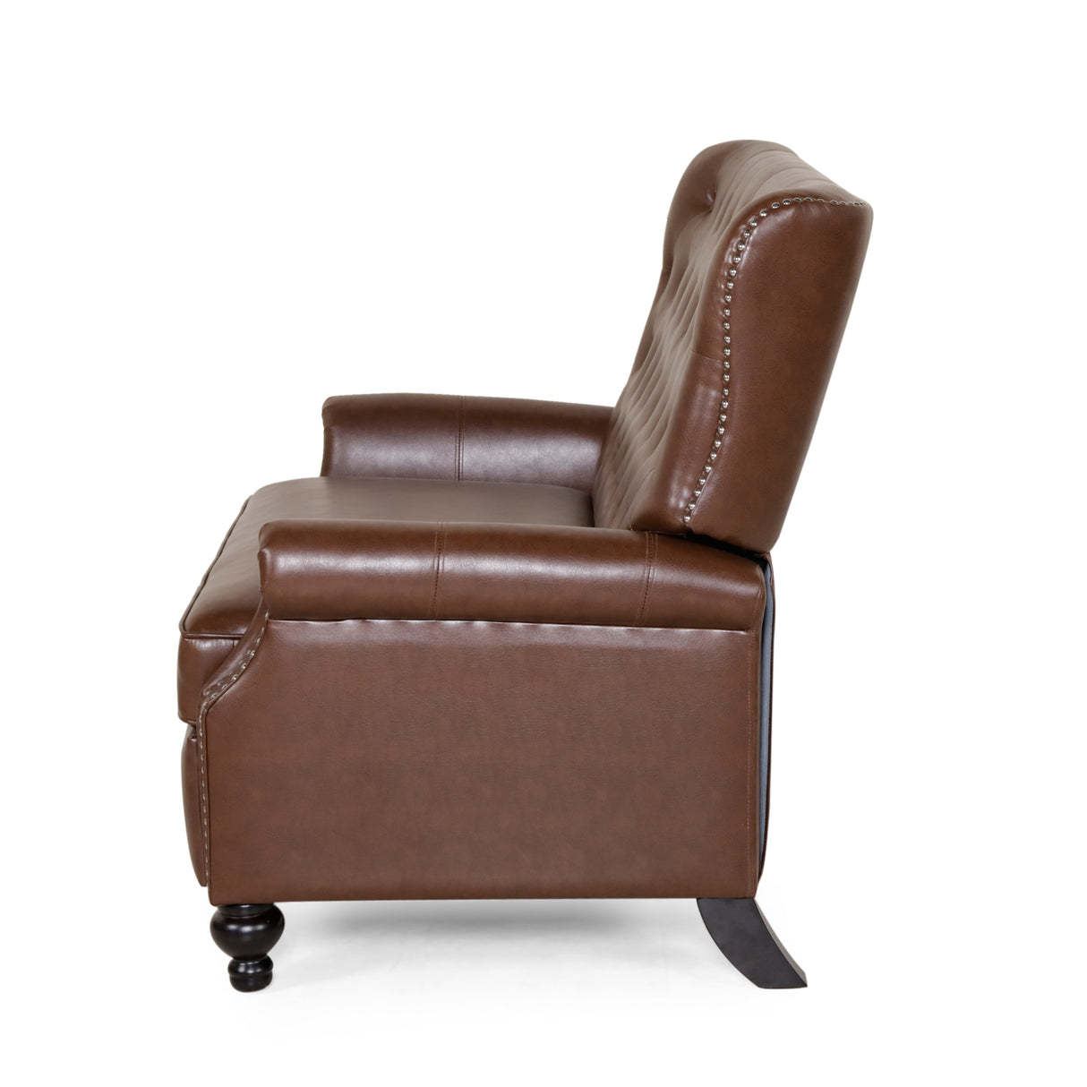 Trillium Faux Leather Oversized Recliner with Nailhead Trim by Christopher Knight Home