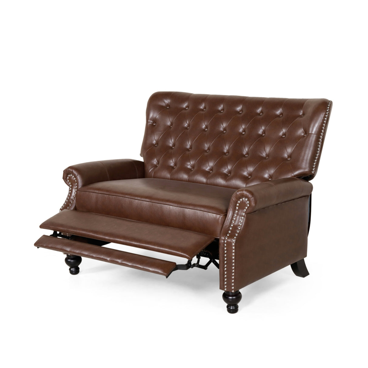 Trillium Faux Leather Oversized Recliner with Nailhead Trim by Christopher Knight Home