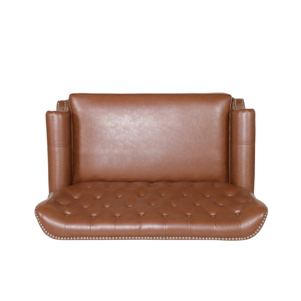 Trillium Faux Leather Oversized Recliner with Nailhead Trim by Christopher Knight Home