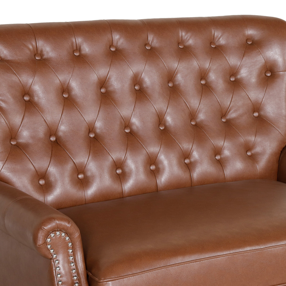 Trillium Faux Leather Oversized Recliner with Nailhead Trim by Christopher Knight Home