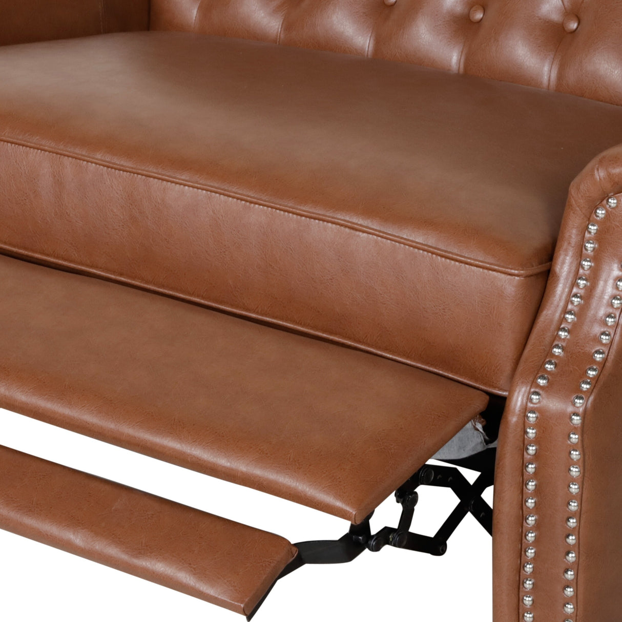 Trillium Faux Leather Oversized Recliner with Nailhead Trim by Christopher Knight Home