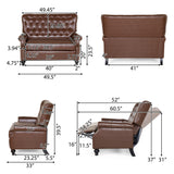 Trillium Faux Leather Oversized Recliner with Nailhead Trim by Christopher Knight Home