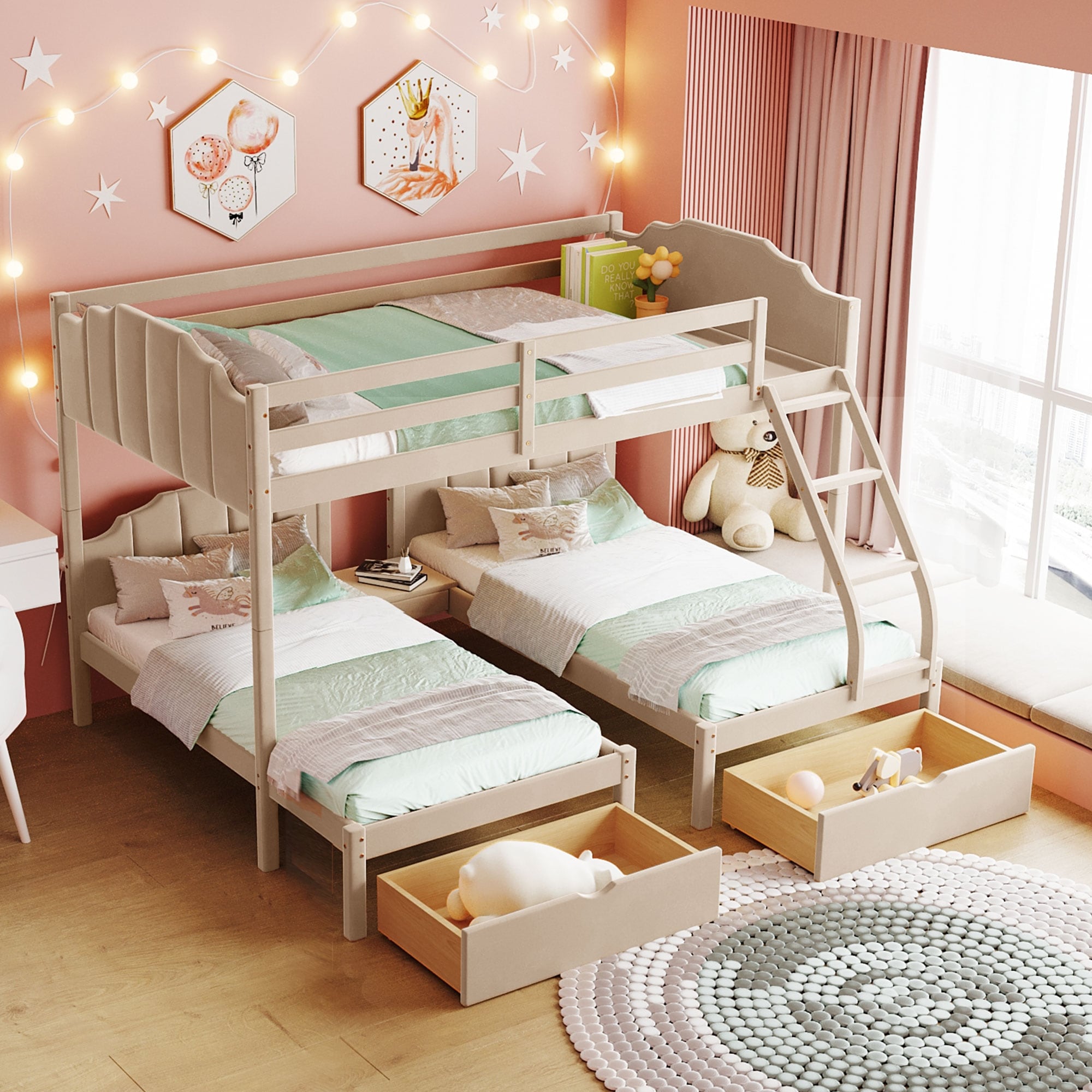 Triple bunk bed frame discount