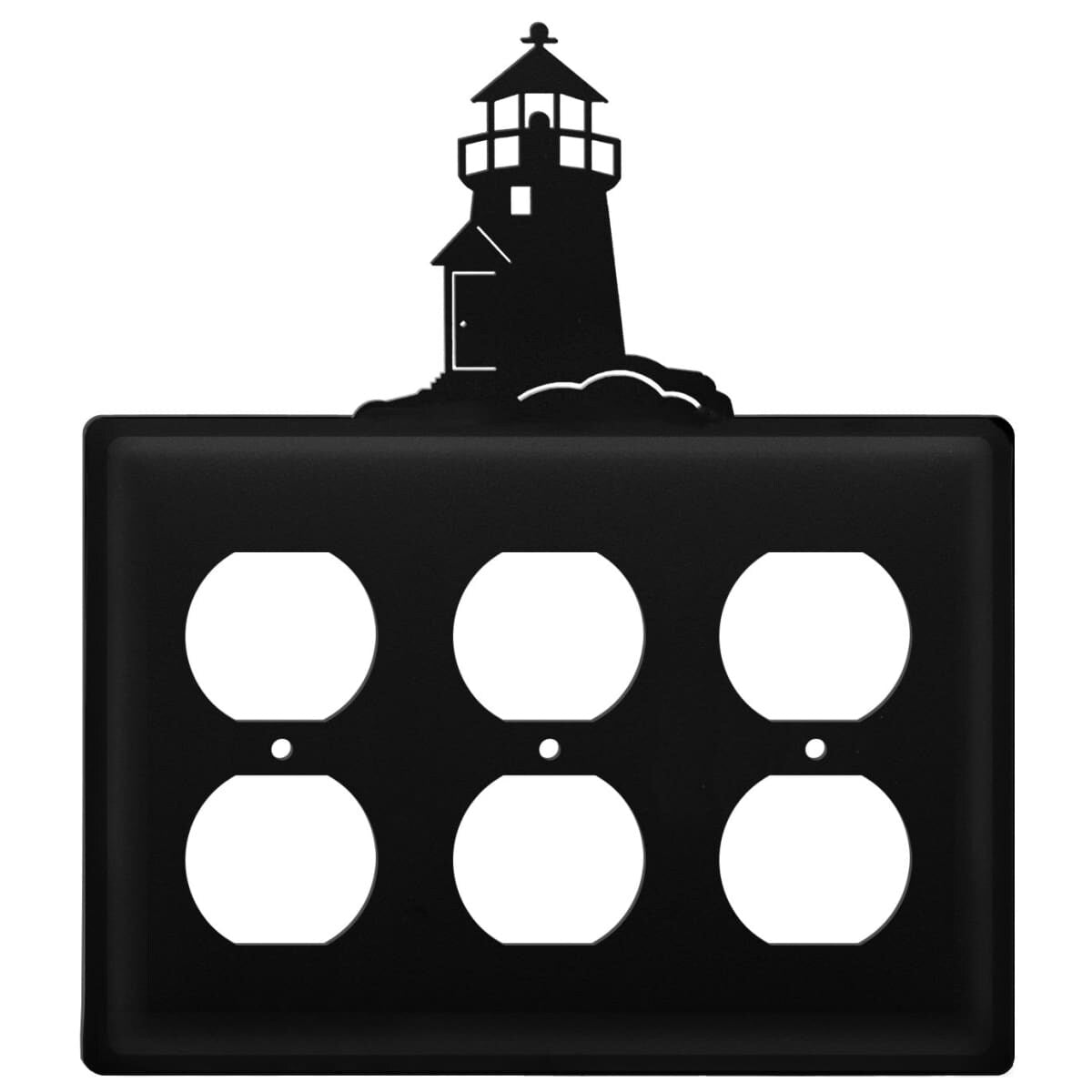 Triple Lighthouse - Triple Outlet Cover - CUSTOM Product - If Out Of Stock, Allow 4 to 6 Weeks - 8