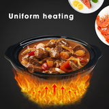 Triple Slow Cooker Buffet Server 3 Pot Food Warmer, 3-Section 1.5-Quart Slow Cooker Adjustable Temp Lid Rests Stainless Steel