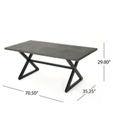 Tritan Outdoor 6-piece Rectangle Aluminum Wicker Dining Set with Cushions by Christopher Knight Home
