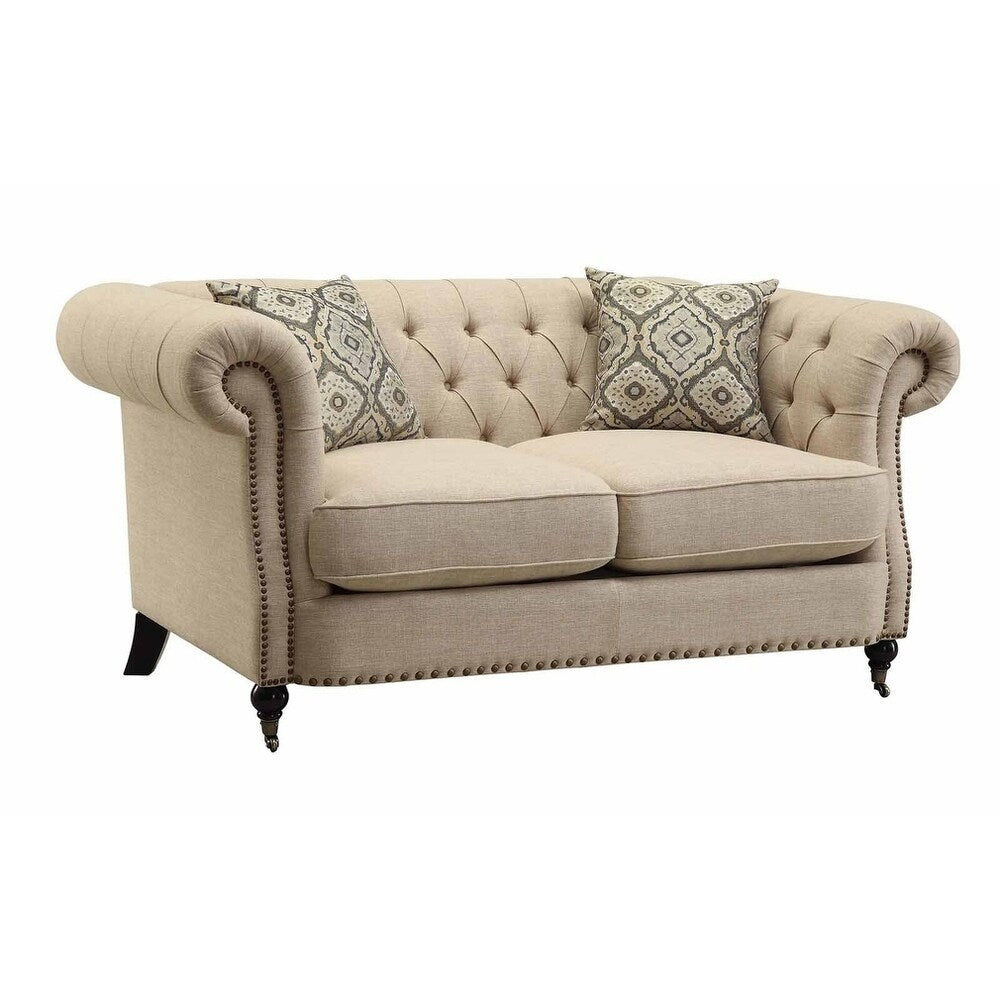 Trivellato Traditional Oatmeal 2-piece Living Room Set