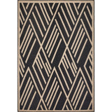 Tropical Black Diamond Indoor / Outdoor Area Rug - 5'x7'