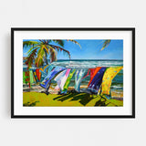 Tropical Breezes Painting Beach Nature Art Print/Poster