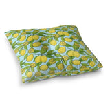 Tropical Lemons Pattern Floor Pillow By Kavka Designs