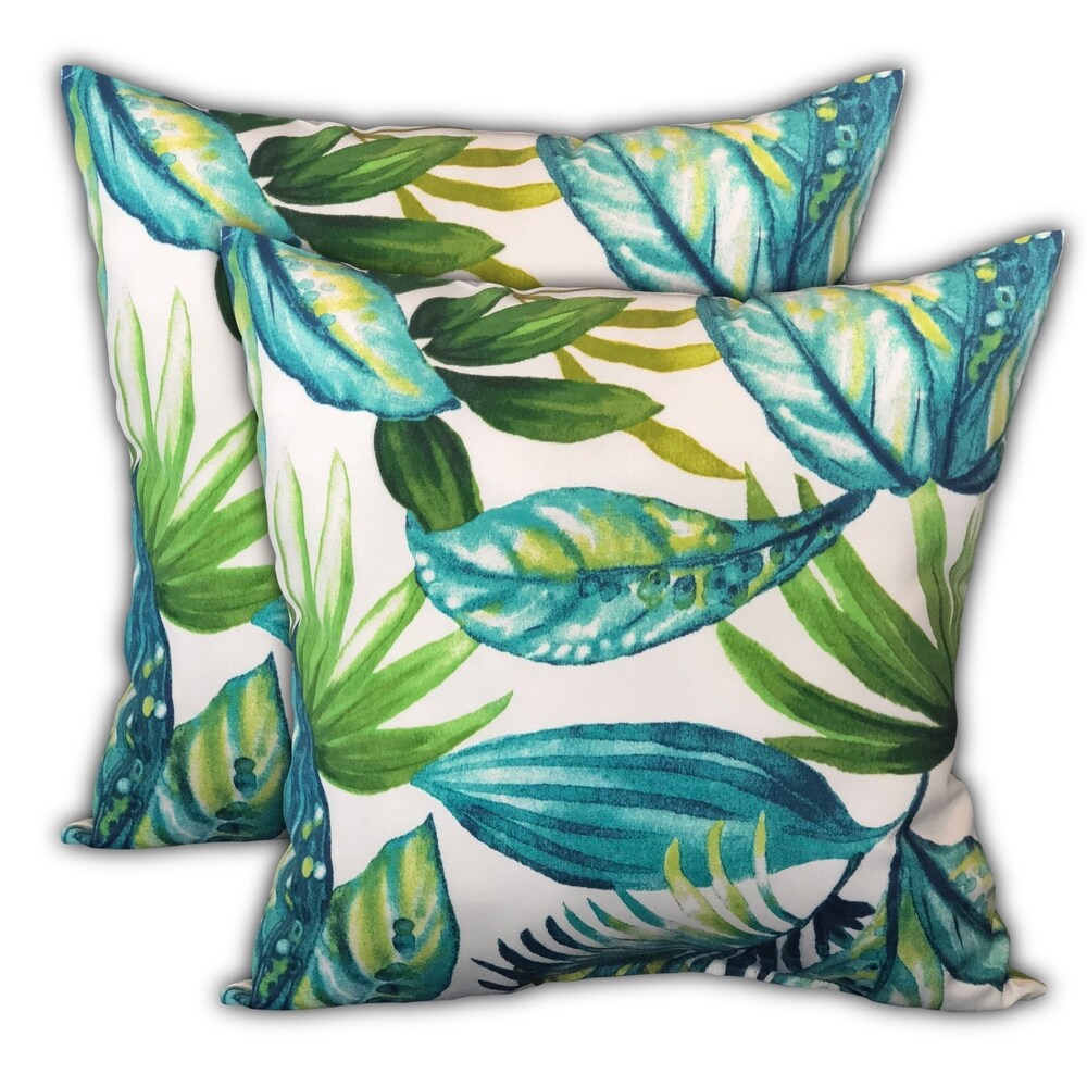 Joita Home Tropical Sunlight Indoor/Outdoor, Zippered Pillow Cover with Insert, Set of 3 Pillow