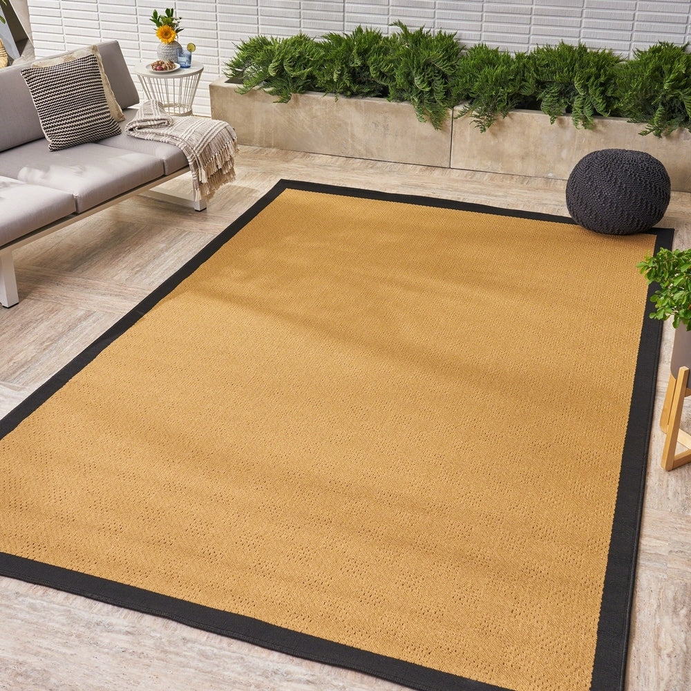 Troy Indoor/ Outdoor Border Area Rug by Christopher Knight Home - 130" L x 94" W x 1" H