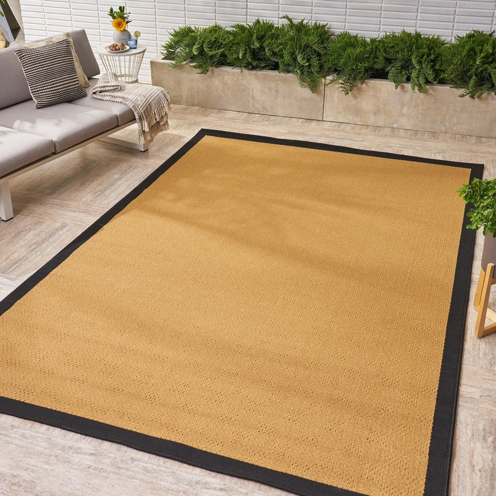 Troy Indoor/ Outdoor Border Area Rug by Christopher Knight Home - 130" L x 94" W x 1" H