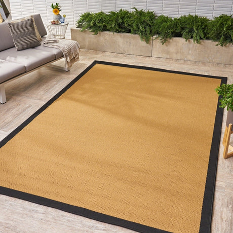 Troy Indoor/ Outdoor Border Area Rug by Christopher Knight Home - 130" L x 94" W x 1" H