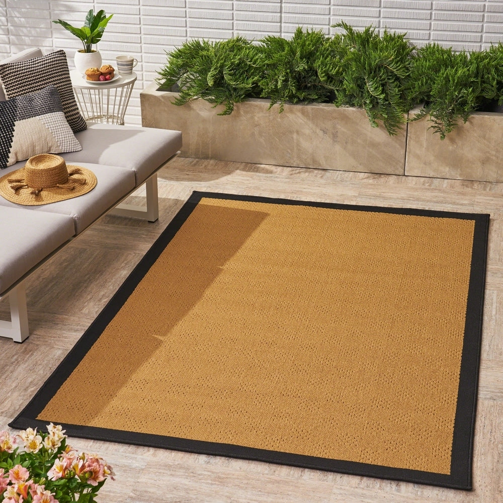 Troy Indoor/ Outdoor Border Area Rug by Christopher Knight Home - 130" L x 94" W x 1" H