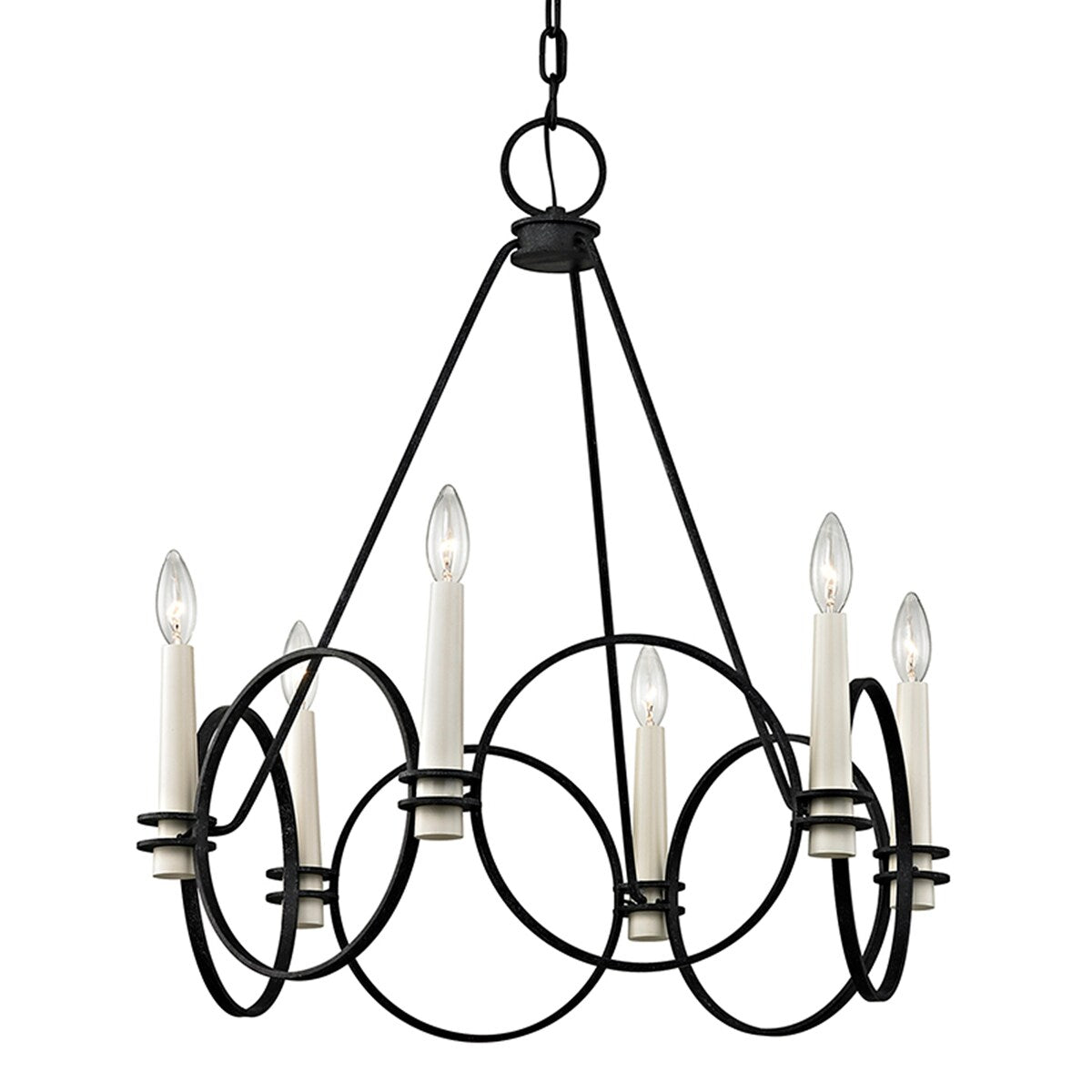 Troy Lighting Juliette 6-light Country Iron Chandelier - Silver