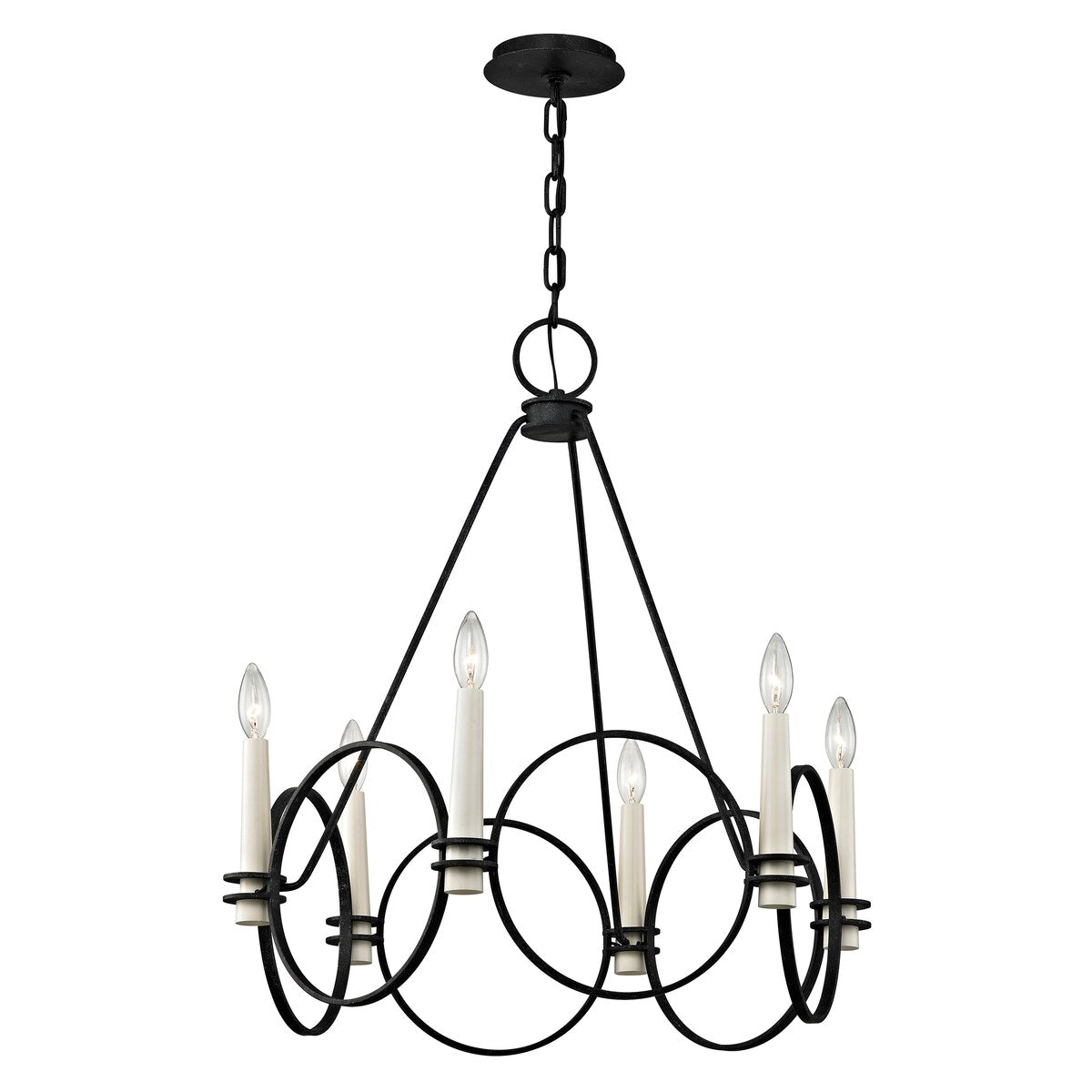 Troy Lighting Juliette 6-light Country Iron Chandelier - Silver