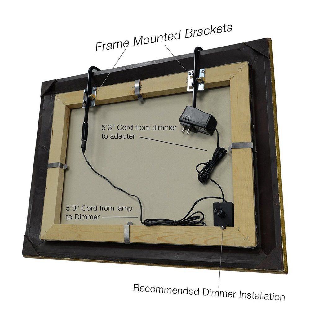 Tru-Slim Hardwire/Direct-Wire LED Picture Light, Satin Nickel, 16"